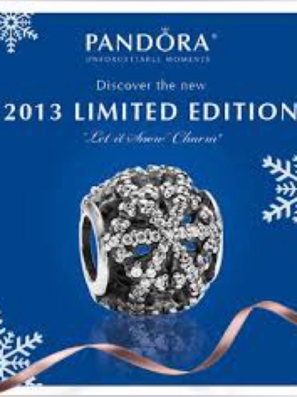Limited edition 2013 Pandora charm